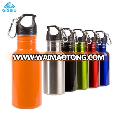 600ml single wall stainless steel bottle, outdoor sport water bottle